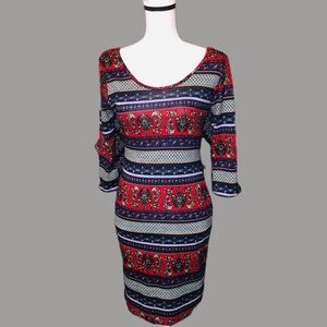 Marci colorful scoop neck dress